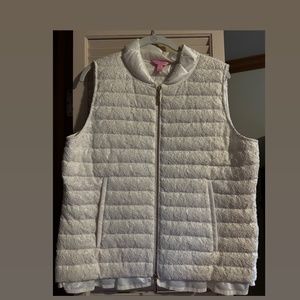 Lilly Pulitzer Cora Lace Vest Resort White